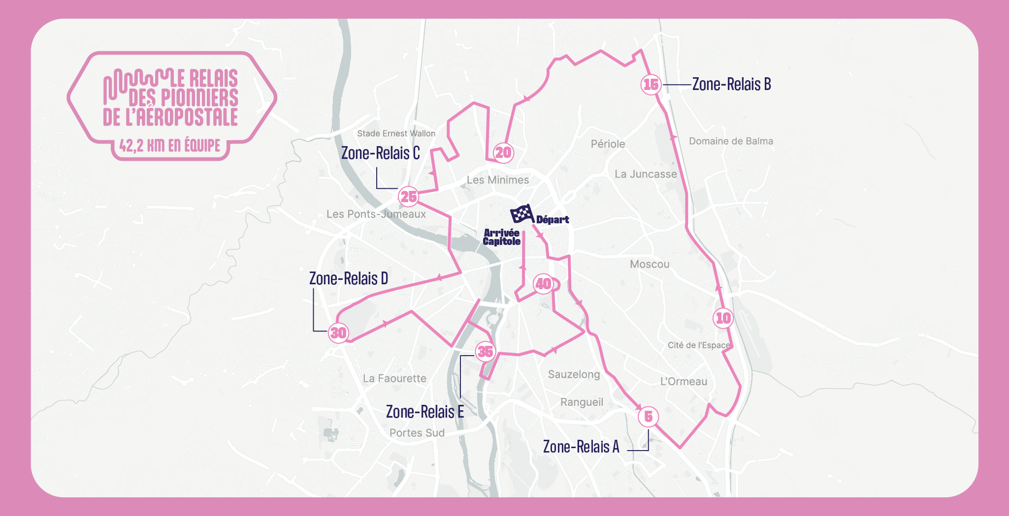 Toulouse Metropole Run Experience Parcours MarathonRelais Site 1